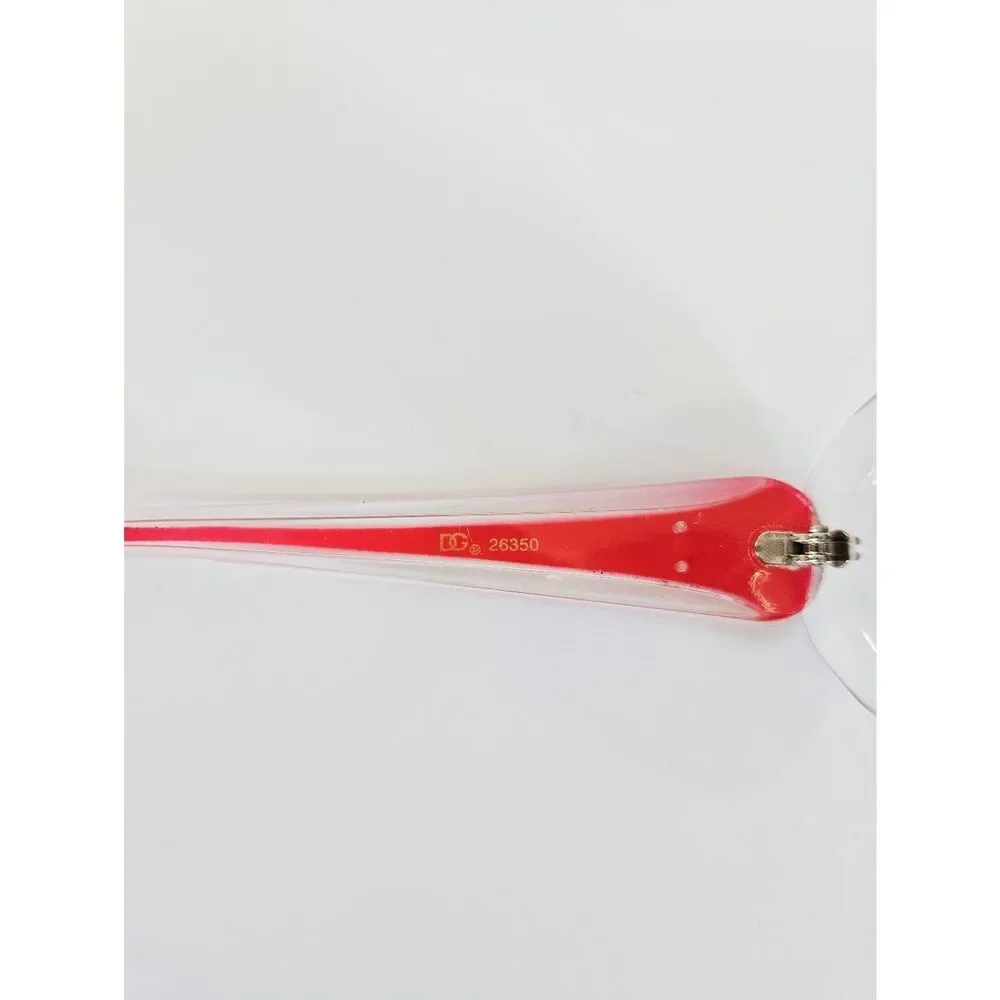 Vintage Dolce & Gabbana Wayfarer Red Large Gradient Frame Smoke Lens Sunglasses